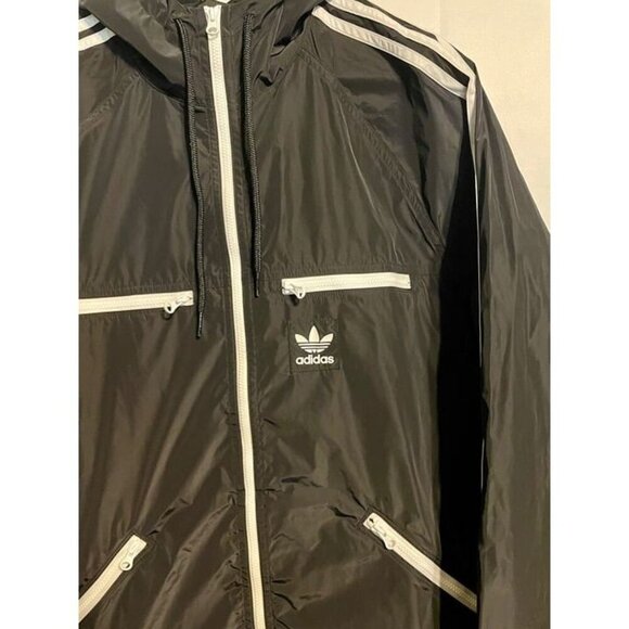 Adidas Medium Jacket Men's Black Zip Down New With tags Winter - Picture 2 of 8